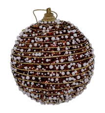 Шар елочный Christmasdeluxe коричневый пенопласт, 10см