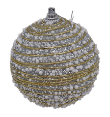 Шар елочный Christmasdeluxe серебро пенопласт, 10см