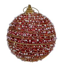 Шар елочный Christmasdeluxe красный пенопласт, 10см