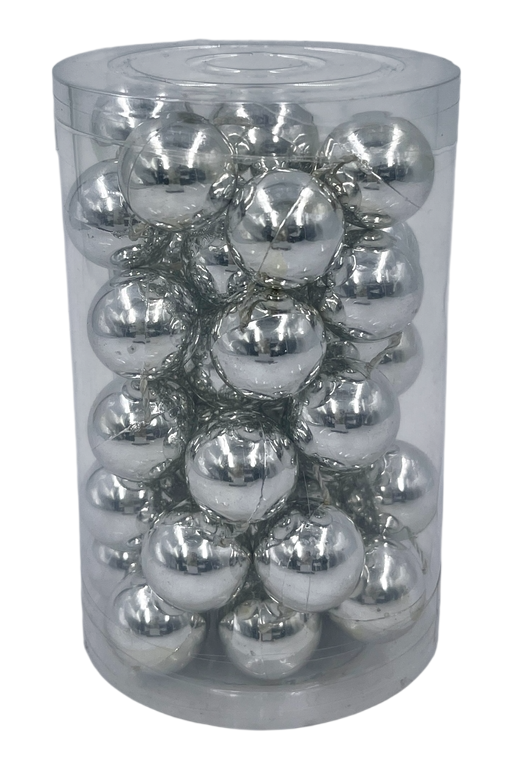 Бусы на елку Christmasdeluxe серебро, 1.25м