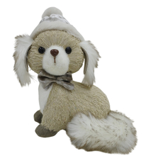 Фигура Christmasdeluxe Собака в шапке, 24см