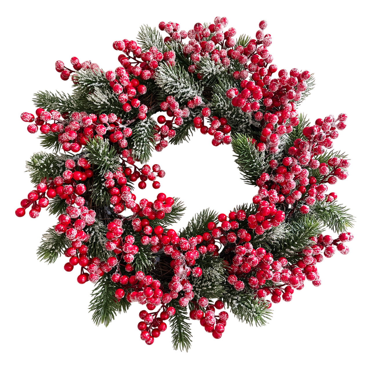 Венок Christmasdeluxe с красными ягодами, 35см