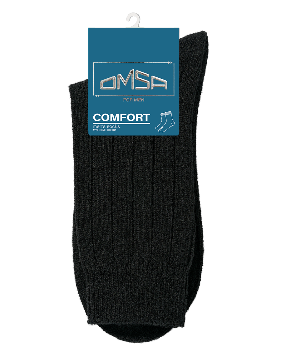 Носки мужские Omsa Comfort 306 Nero полиэстер, акрил и шерсть размер 42-44