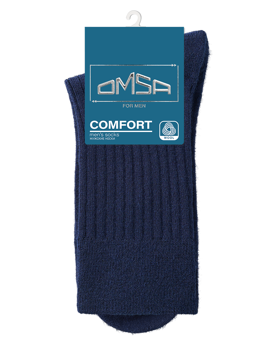 Носки мужские Omsa Comfort 308 Blu полиэстер, акрил и шерсть размер 39-41