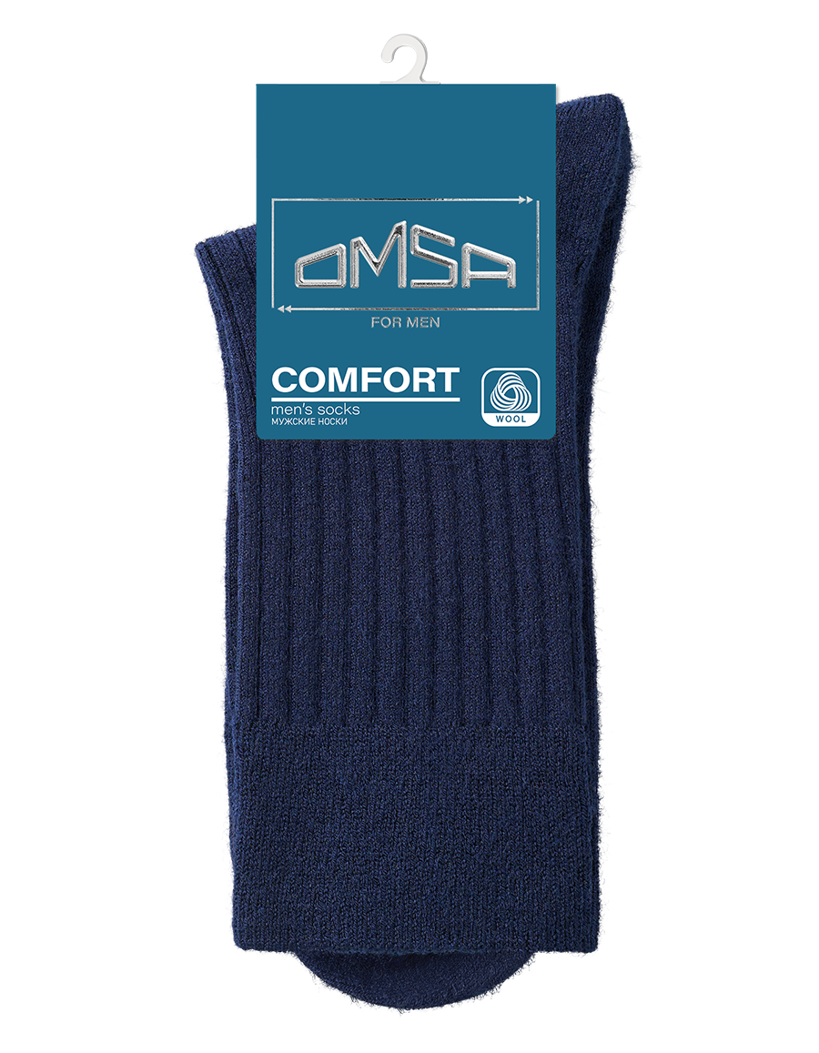 Носки мужские Omsa Comfort 308 Blu полиэстер, акрил и шерсть размер 42-44