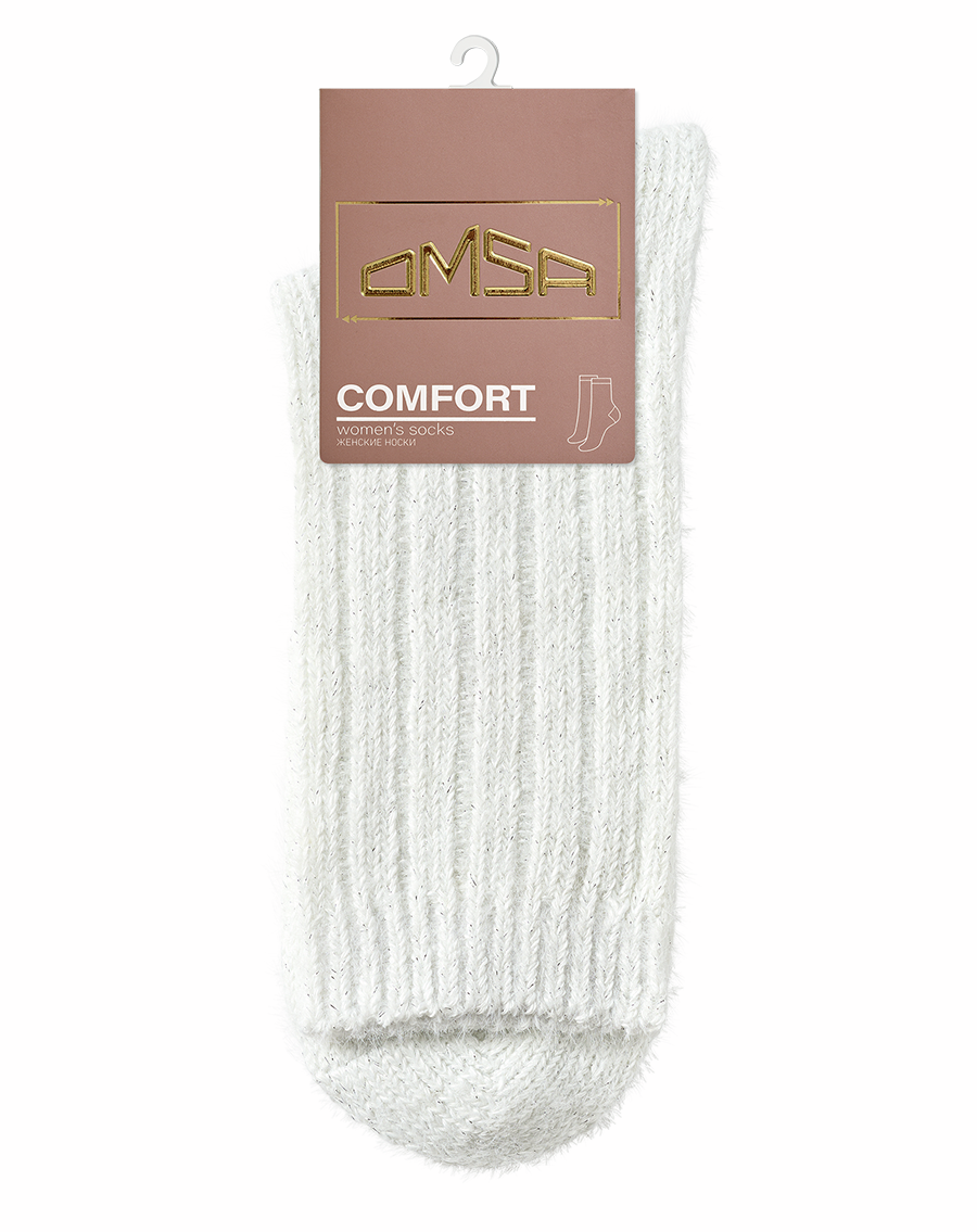 Носки женские Omsa Comfort 353 Avorio полиэстер и полиамид люрекс высокие размер 35-38
