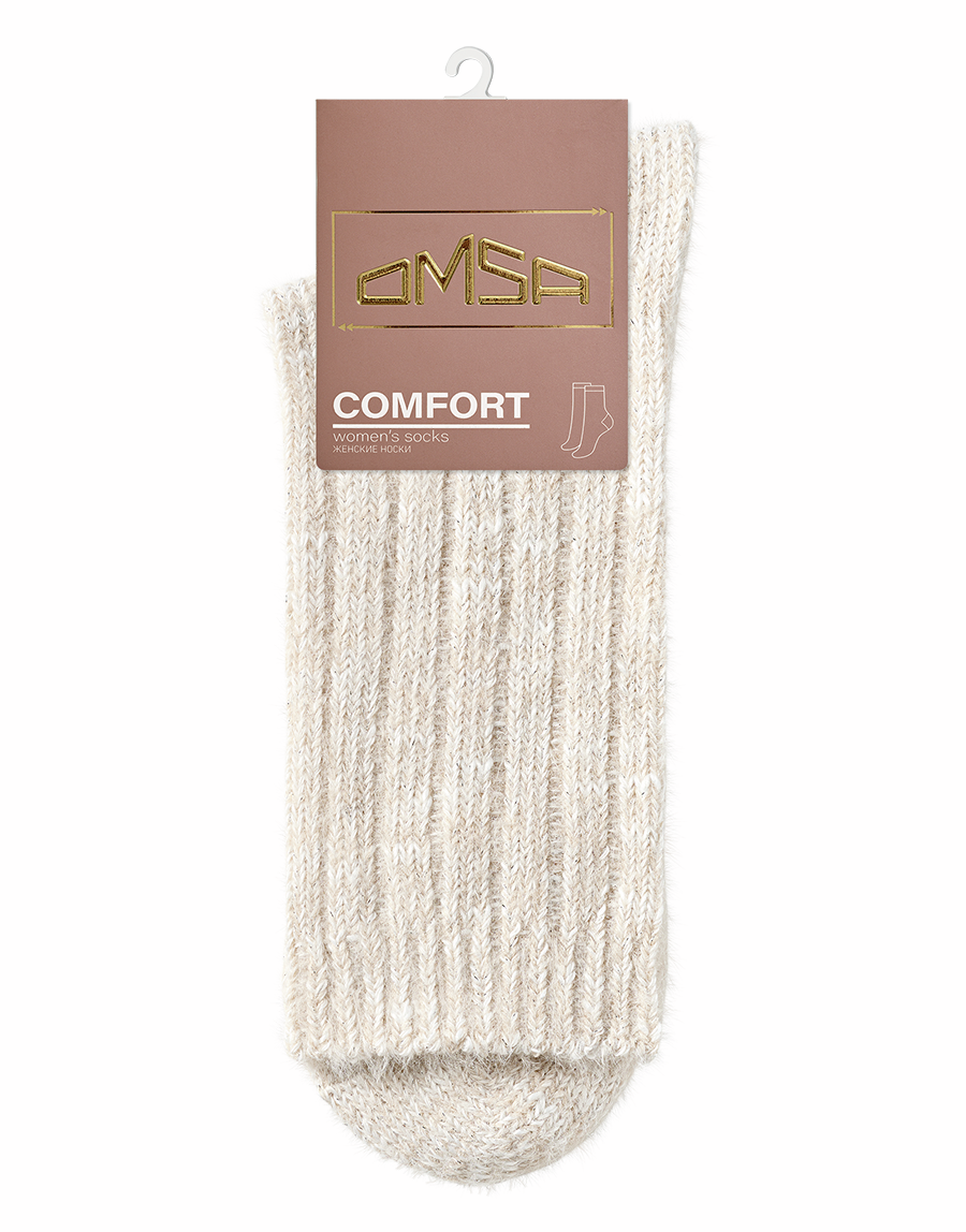 Носки женские Omsa Comfort 353 Beige полиэстер и полиамид люрекс высокие размер 35-38