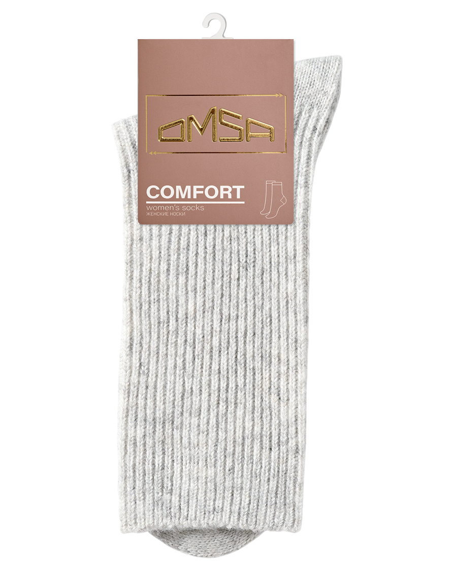 Носки женские Omsa Comfort 354 Grigio Chiaro полиэстер и полиамид люрекс высокие размер 35-38