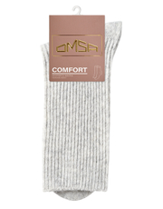 Носки женские Omsa Comfort 354 Grigio Chiaro полиэстер и полиамид люрекс высокие размер 39-42