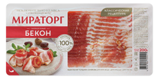 Бекон Мираторг сырокопченый нарезка, 200г