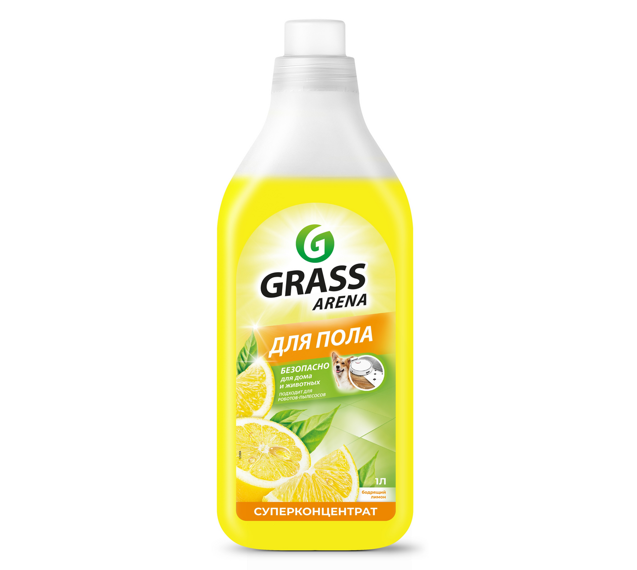 Средство моющее для пола Grass Arena бодрящий лимон концентрат, 1л