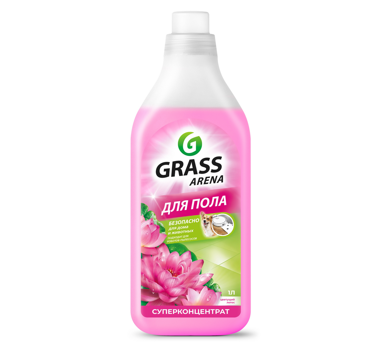 Средство моющее для пола Grass Arena цветущий лотос концентрат, 1л