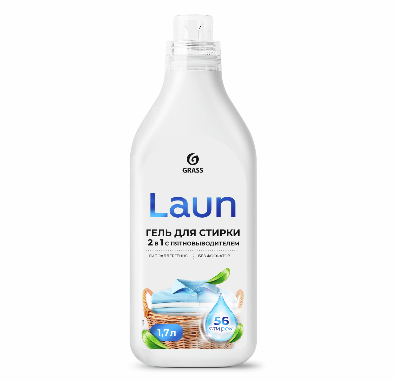 Гель для стирки Grass Laun с пятновыводителем 2в1, 1.7л