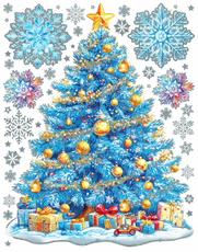 Наклейка Magic Time Голубая ель, 30 x 38см