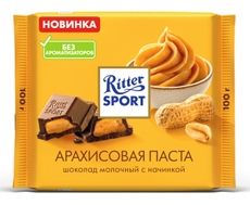 Шоколад Ritter Sport молочный арахисовая паста, 100г