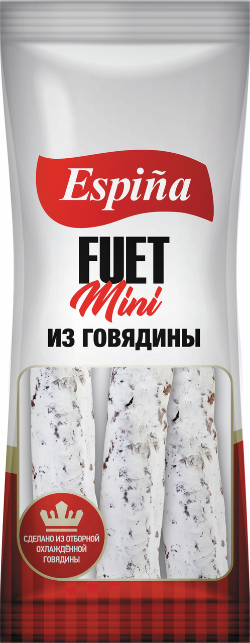 Колбаса Espina Фуэт-мини из говядины сыровяленая полусухая, 60г