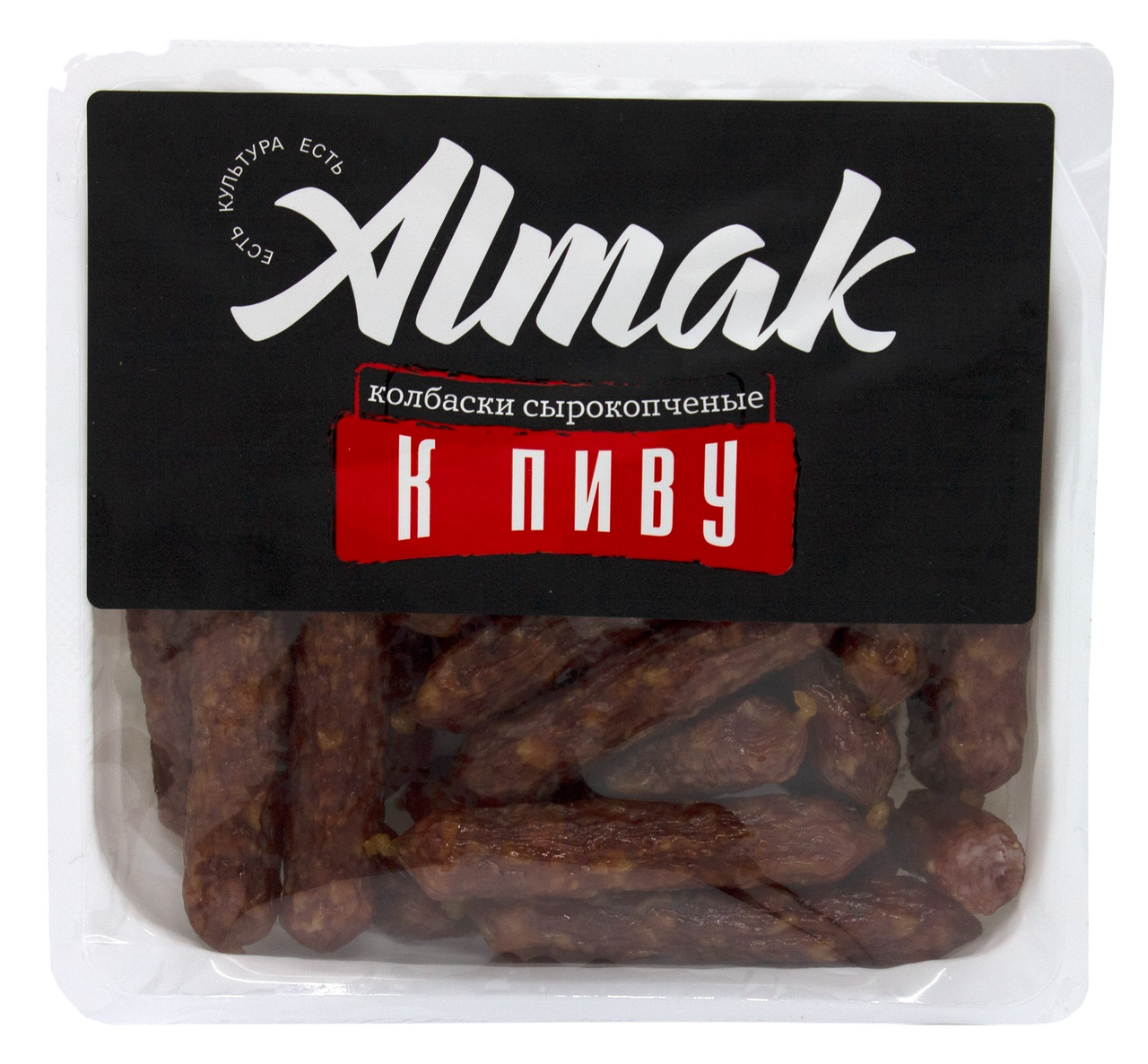 Колбаски Almak К пиву сырокопченые, 100г