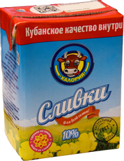 Сливки Калория ультрапастеризованные 10%, 200мл