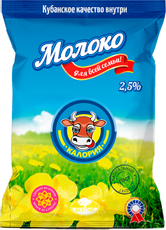 Молоко Калория пастеризованное 2.5%, 900г