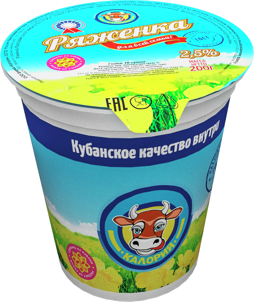 Ряженка Калория 2.5%, 200г