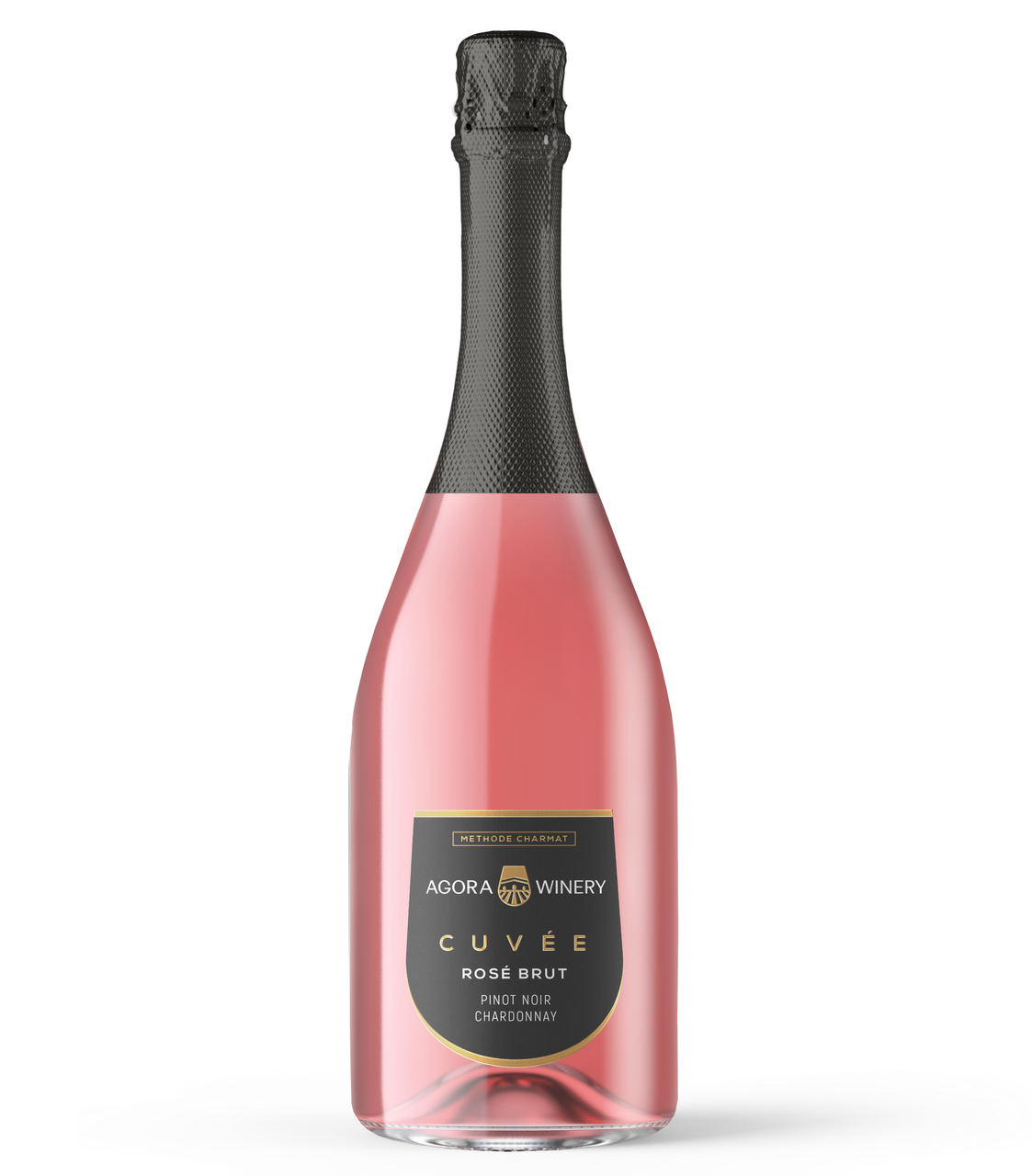 Вино игристое Agora Cuvee Пино Нуар Шардоне розовое брют, 0.75л
