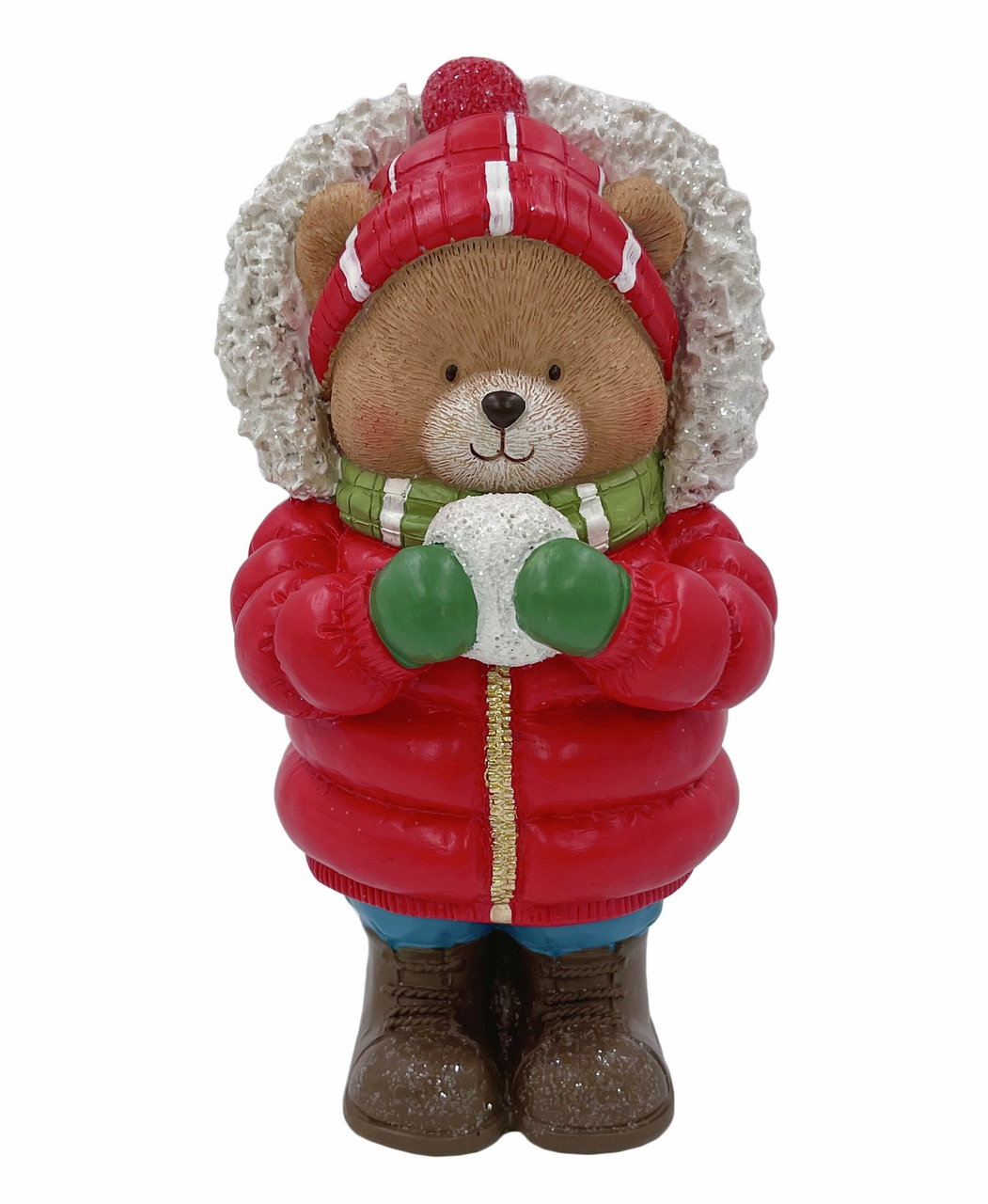 Фигурка Christmasdeluxe Медведь в куртке, 18.5см