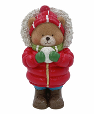 Фигурка Christmasdeluxe Медведь в куртке, 18.5см