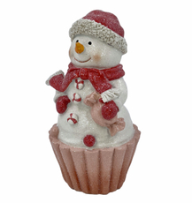 Фигурка Christmasdeluxe Снеговик кекс, 15см