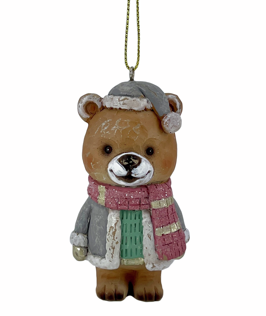 Украшение Christmasdeluxe Медведь с шарфом, 10см