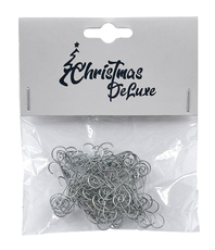 Набор крючков Christmasdeluxe серебро, 50шт