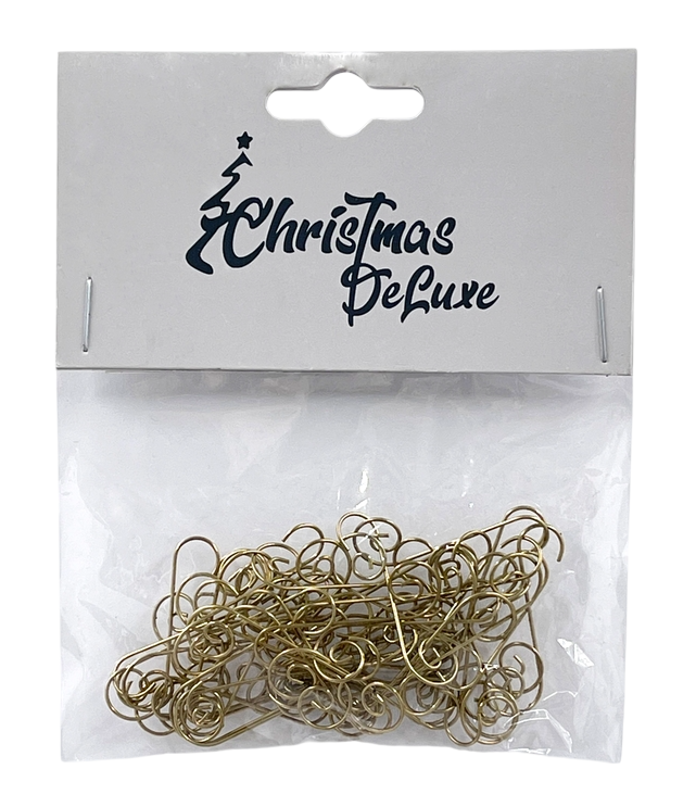 Набор крючков Christmasdeluxe золото, 50шт