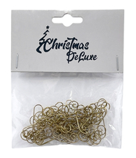 Набор крючков Christmasdeluxe золото, 50шт