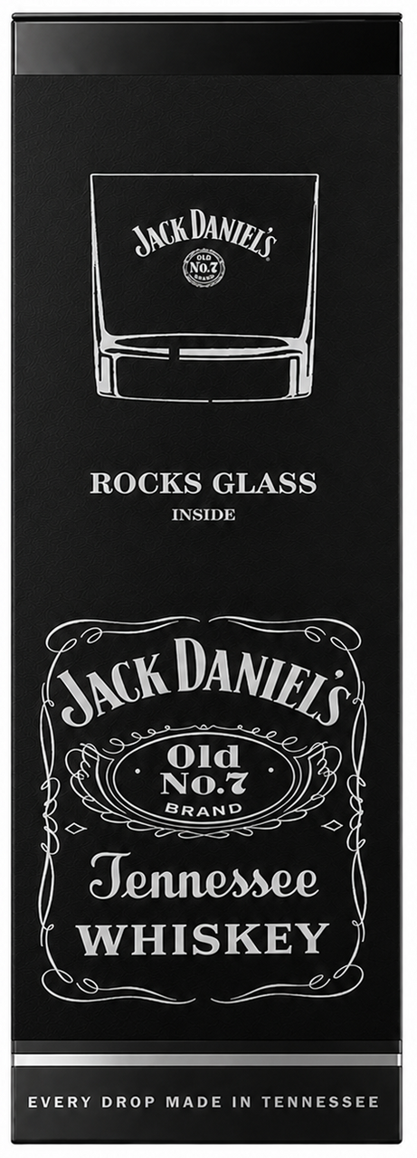 Виски Jack Daniel's Tennessee и стакан в подарочной упаковке, 0.7л