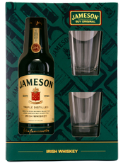 Виски Jameson и 2 стакана в подарочной упаковке, 0.7л