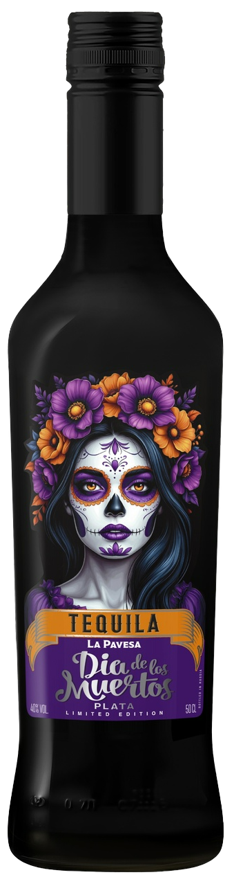 Спиртной напиток La Pavesa Tequila Plata Dia de los muertos, 0.5л