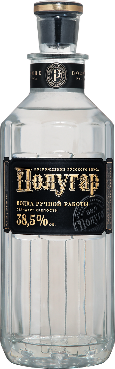 Водка Полугар Органик граненая бутылка, 0.5л