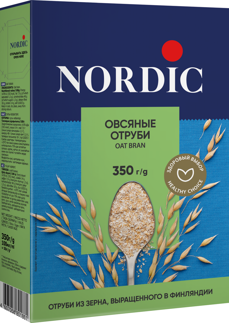 NORDIC Отруби Nordic овсяные, 350г