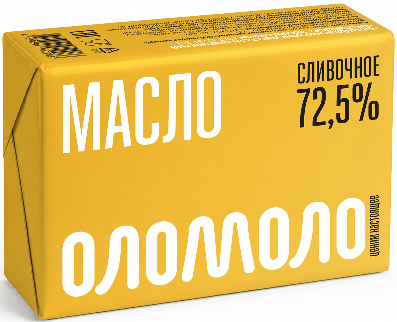 Масло сливочное Оломоло Крестьянское 72.5%, 180г