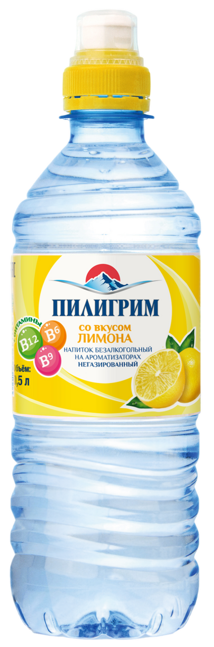 Вода Пилигрим минеральная лимон негазированная, 500мл