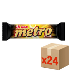 Батончик Ulker Metro карамель, нуга и молочный шоколад, 36г x 24 шт