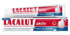 Зубная паста Lacalut Activ Medical White, 75мл