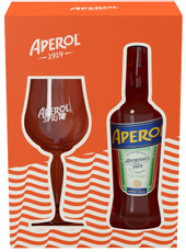 Спиртной напиток Aperol и бокал в подарочной упаковке, 0.75л