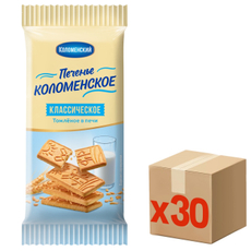 Печенье сахарное Коломенский Классическое, 30г х 30 шт