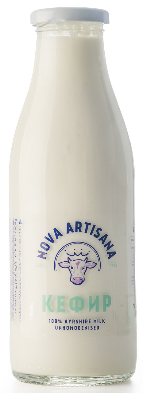 Кефир Nova Artisana 3.2% ГОСТ стекло, 500г