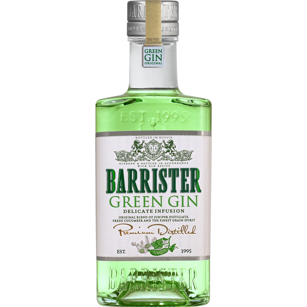 Джин Barrister Green Gin, 0.5л