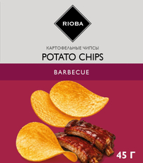 RIOBA Чипсы со вкусом барбекю, 45г