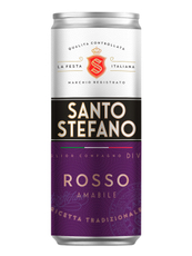 Сидр Santo Stefano Rosso фруктовый красный полусладкий, 0.25л