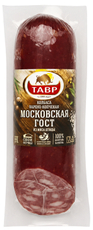 Колбаса Тавр Московская из мяса птицы варено-копченая, 300г