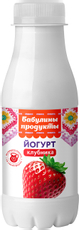 Йогурт питьевой Бабулины продукты клубника 1.5%, 290г