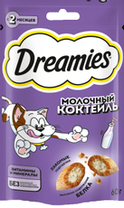 Лакомство для кошек Dreamies Молочный коктейль, 60г